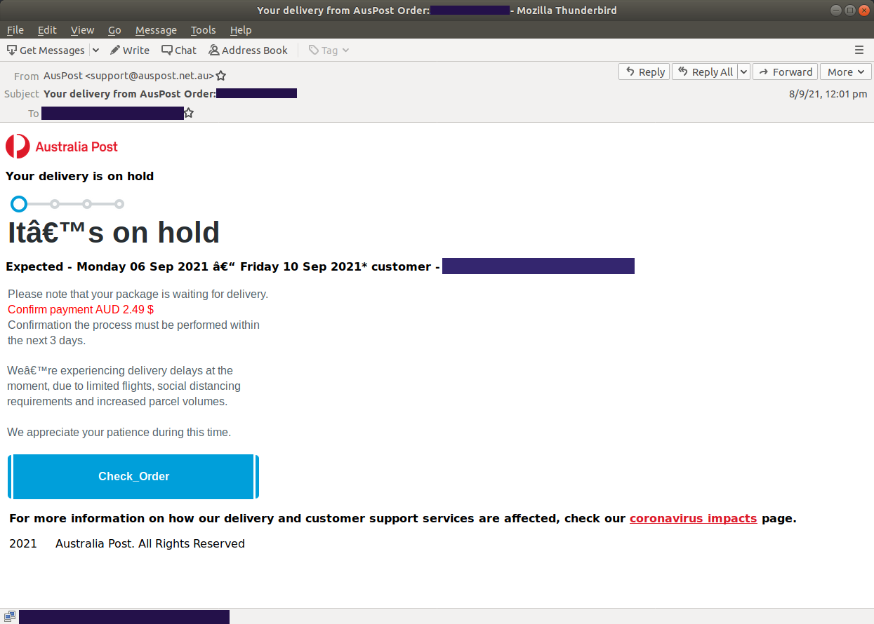 Expecting a Parcel? Stay Cautious, Australia Post Phishing Scam Circulating